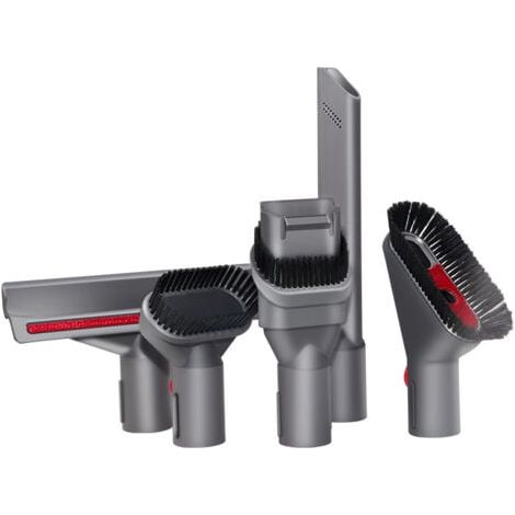 5 Pièces Aspirateur Accessoires pour Dyson, avec 3 Brosse Aspirateur et 2 Embout Aspirateur, Aspirateur Pièces Détachées, pour Dyson V7 V8 V10 V11, pour Nettoyer les Sols, Matelas, Plafonds (Gris) (1/5)