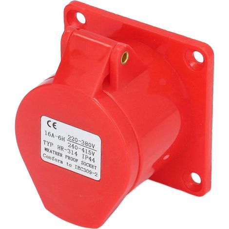 Industrielle Steckdose mit verdecktem Anschluss, Schutzart IP44, wasserdicht, 220–250 V/240–415 V
