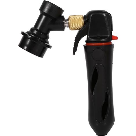 Injecteur CO2 Keg Charger pour Dispenseur de Bière Artisanale, Type Ball Lock, Valve Soda, Matériau Nylon Renforcé Verre et Brass, Noir, 13x10x5.5mm (1/2)