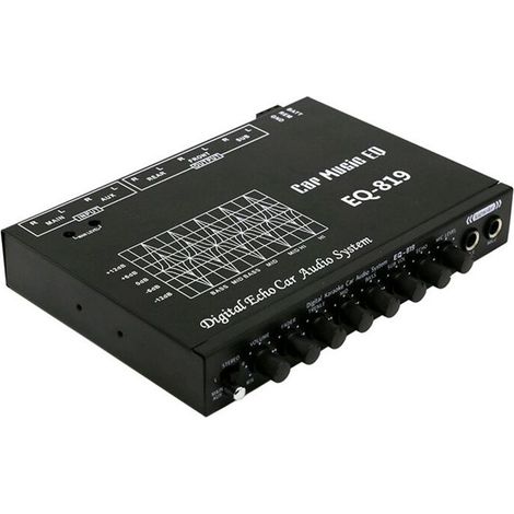 EQ-819 Multifunktionaler Auto-Audio-Equalizer EQ-Tuning-Frequenzweiche Verstärker Parametrischer Equalizer Auto-Audio-Equalizer