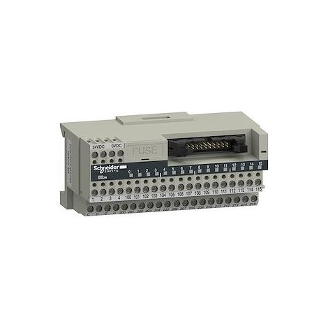 Schneider ABE7H16C21 Telefast ABE7 - passive connection base - 16 inputs or outputs - LEDs