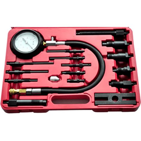 vidaXL Kit comprobador de compresión de motor de diesel 17 piezas (1/2)
