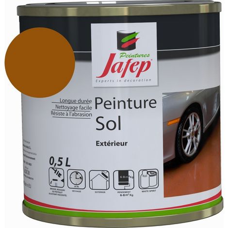 Pintura para suelos rojo óxido Jafep 0,5 L