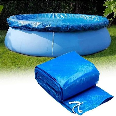 Bâche pour piscine ronde, housse de protection pliable, adaptée aux piscines hors sol et gonflables de 244 cm / 8 FT