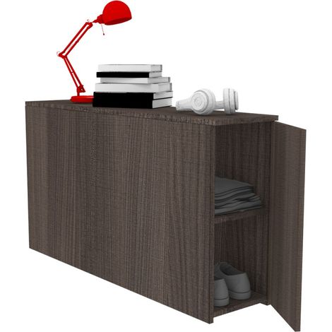 Comodino moderno retro letto - 127 cm di profondità - 16 colori - Olmo jerez scuro