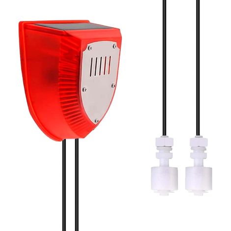 Alarme Solaire Niveau d'eau avec Double Capteur (Haut/Bas), Étanche IP55, Recharge Solaire pour Agriculture/Chantiers/Bateaux/sous-Sols, 129 DB, Câble 5 m, USB de Secours (1/5)