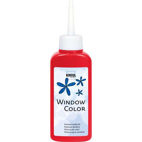 Window Color rouge cerise 80 ml, peinture pour vitres à base d'eau, avec surface structurée, pour verre, miroir, carrelage et autres surfaces lisses (1/5)