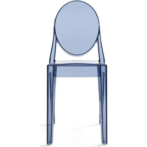 Sedia Victoria Ghost Azzurro polvere in policarbonato Kartell G4857Z4 (1/2)