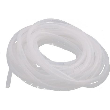12mm flexibles Spiralschlauch-Kabel-Wire-Wrap-Computer pour câble blanc 11M Länge durch (1/2)