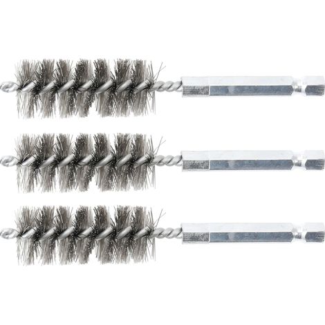 Cepillo de acero  18 mm  6,3 mm (1/4")  3 piezas