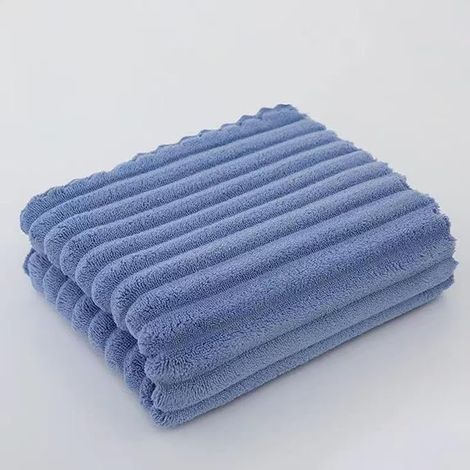 Coral velours séchage rapide grandes serviettes de bain - serviettes de plage - serviettes de bain - set de deux (1/5)