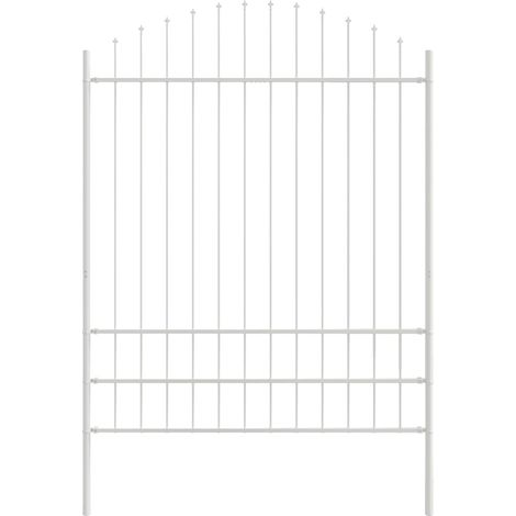 Maison Exclusive - Gartenzaun 7 pcs Weiß 170 x 225 cm Pulverbesch