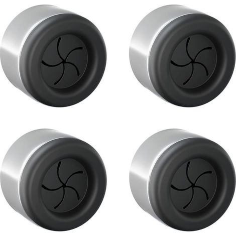 QAZQA Lot de 4 Porte-Serviettes de qualité supérieure pour salle de bain, cuisine et ménage en acier inoxydable – Porte-torchons – Crochet porte-serviettes – Rond – Chromé – Autocollant sans perçage ( (1/5)