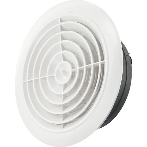 Griglia di ventilazione circolare e orientabile per aperture di 125 mm di diametro, bianca