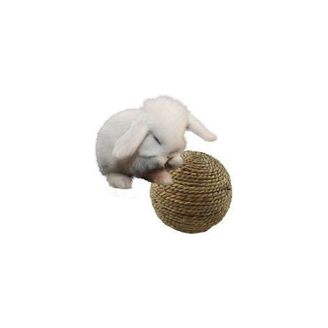 Petite Pet Chewing Jouet- Herbe Naturelle Boule Dents Nettoyage Meulage Jouets pour Lapins Chats Petits Rongeurs Qualité Supérieure Durable and Nice (1/3)