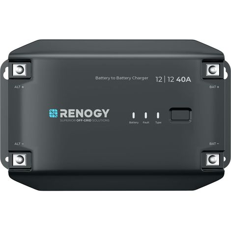 Chargeur de Batterie Solaire 40 A DCDC 12 V AGM, Flooded, Gel et Lithium, Protection Contre la surchauffe (1/5)