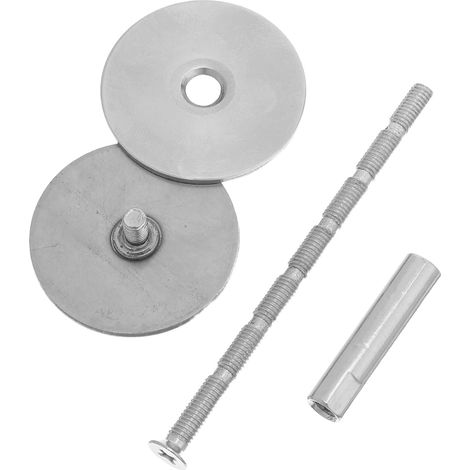 Cache-trou et pour Serrure de Porte Forme Ronde en Acier Inoxydable Argenté, Installation Facile Set de 1 Sécurité Maison pour Poignée de Porte (1/5)