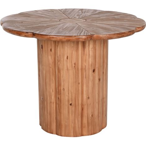 Mesa Redonda Comedor Madera 100X100X77 Natural (1/4)