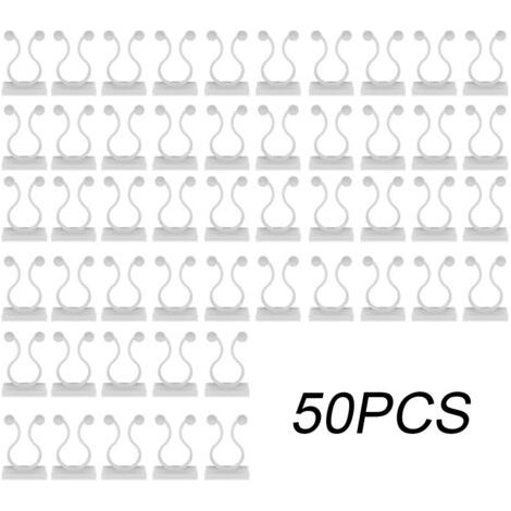 50 pinces à plantes en plastique, pinces à fleurs pour le support des plantes, pinces de fixation pour plantes grimpantes, pour la protection et le soutien des plantes lors de la plantation. (1/5)