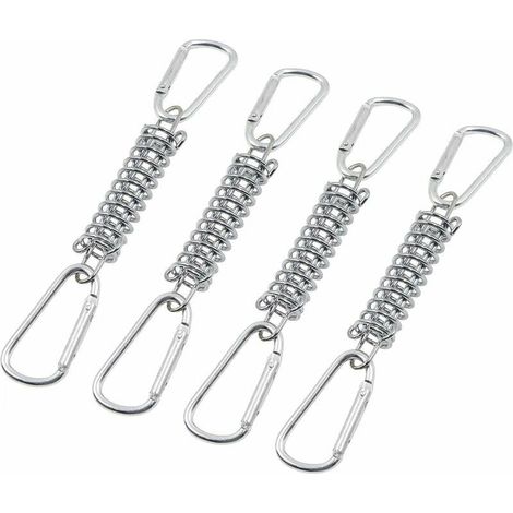 Fibbia a molla di tensione per tendalino, accessorio di fissaggio per vele ombreggianti con 4 molle elicoidali per tende da sole.