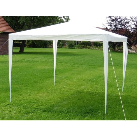Stahlrohr-Pavillon 3x3 m weiß, 2,5m Höhe