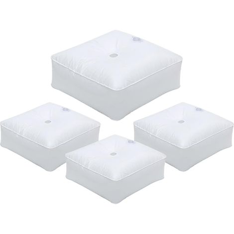Lot de 4 sacs de poids pour eau, tuyau, sac carré, parapluie pliable, blanc, pied de parasol, 8 litres sable/eau (1/5)