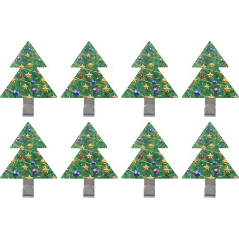 8-teiliges Set Weihnachtsbaum-Befestigungshaken aus Edelstahl – Bohrfreie Haken für die Küche (1/5)