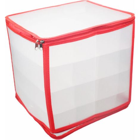 Aufbewahrungsbox für Weihnachtskugeln für 64 Kugeln – Weihnachtskugelbox aus transparentem Kunststoff mit Trennwänden, Christbaumschmuck, Kugeln und Baumschmuck – A..DEBUNS (1/4)