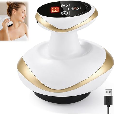Appareil de massage sous vide 4 en 1 : ventouse électrique à 9 niveaux avec fonction chauffante, design sans fil, appareil de massage sous vide avec thérapie à lumière rouge pour une (1/5)