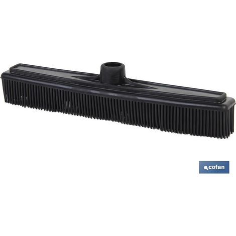 COFAN cepillo barrer caucho 32x4.5x5cm caja 6 unid. , Cepillo de barrer con rosca. Fabricado en una sola pieza de caucho inyectado de alta calidad. Uso recomendado para limpieza