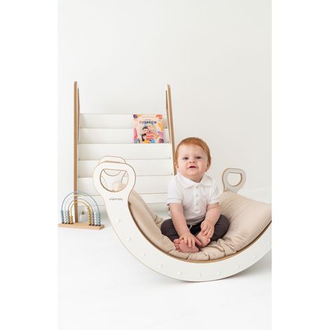 Cuscino per dondolo Montessori - Materasso per dondolo Montessori L - BEIGE (1/5)