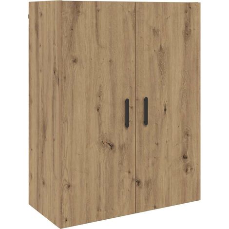 Buffet,Bahut,Meuble mural chêne artisanal 69,5 x 34 x 90 cm CFW24773 (1/5)