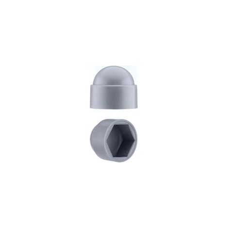 Cache-écrous M10 pour clé de 17 Gris 50 pcs.