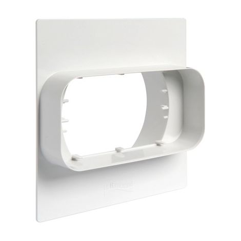 PLACCA PER PASSAGGIO A MURO DA TUBO TONDO A RETTANGOLARE mm 120x60 FIRST (1/2)