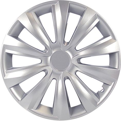 Cartrend Radzierblende Delta 35 cm (14 Zoll) silber 1 Stück Radkappe (1/2)