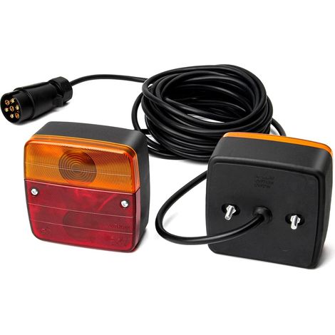 2PCS 12V Feux de Remorque Câble de 7.5m 7 Broches Feu Arrière de Remorque Feux indicateurs Pour Remorque Camping-car Camion Tracteur (1/5)