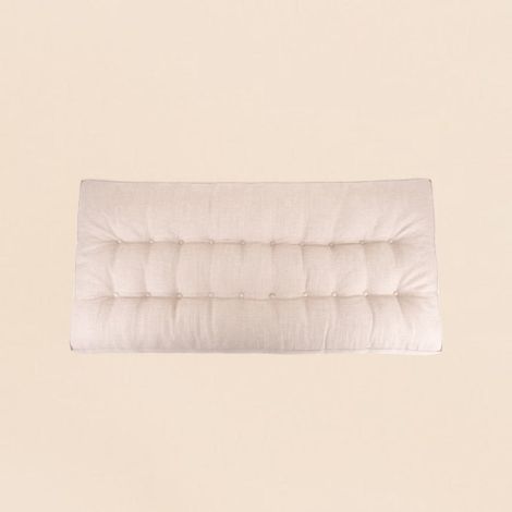 Matelas effet lin capitonné déperlant & anti-uv beige 60x120cm