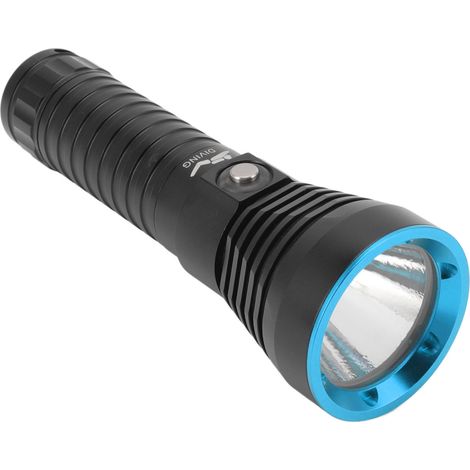 Lampe de plongée LED 3000LM, étanche IPX8 pour plongée jusqu'à 100m, torche sous-marine bleue (1/5)