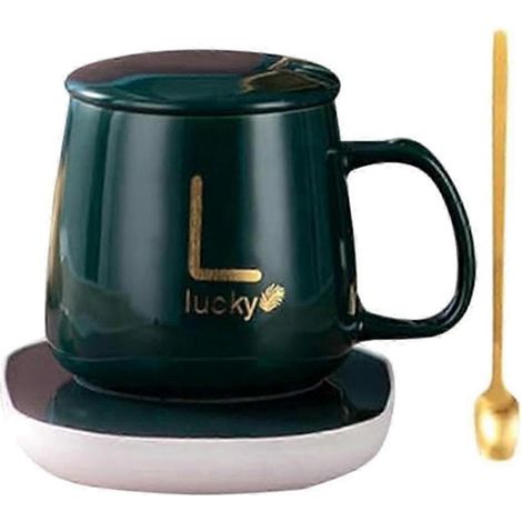 Tasse chauffante électrique pour café via USB, coffret cadeau avec plaque chauffante et tasse à café, tasse de thé chaud, café js (1/5)