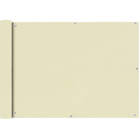 Balkonsichtschutz Oxfordgewebe 75x600 cm Creme