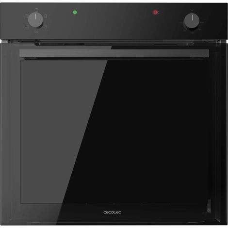 Cecotec Integrierter Multifunktions-Backofen de 77L Bolero Hexa C126001 Glas Schwarz. 2800W, 5 Funktionen, niedriger Stromverbrauch, Innenbeleuchtung, Steam Assist, Steam EasyClean, Kalttür mit 2 Gläs
