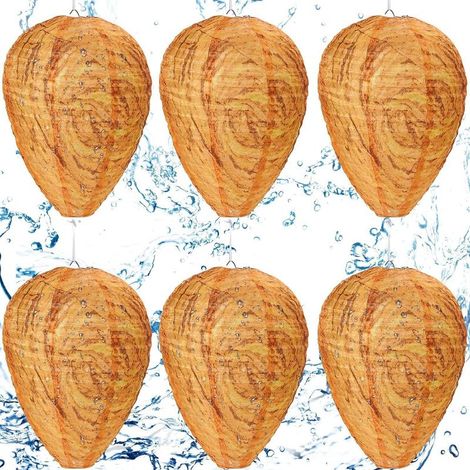 Lot de 6 nids de guêpes artificiels étanches - Orange - Pour la maison et le jardin - Pour l'extérieur (1/5)