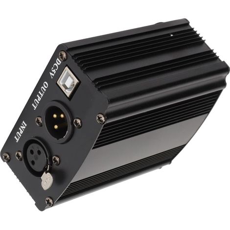 LYERCW - Alimentation Fantôme 48V 1 Canal pour Micro Condenseur avec Câble XLR 3 Broches et USB (1/5)