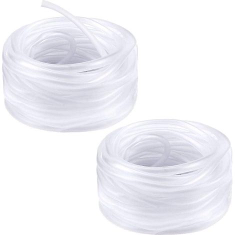 Tuyau d'air transparent 5m x2 pour pompe à aquarium, PVC souple, diamètre intérieur 4mm extérieur 6mm, tube oxygène réservoir poissons, flexible aération 10 mètres au total (1/5)