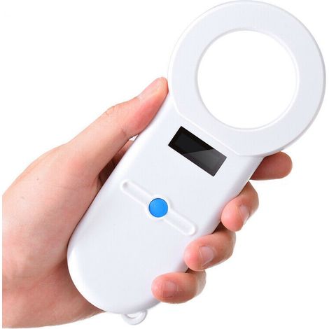 Digitaler Haustierscanner (1 Stück) – Tragbarer USB-Mikrochip-Lesegerät für Hunde, Katzen und Pferde – Weiß (1/4)