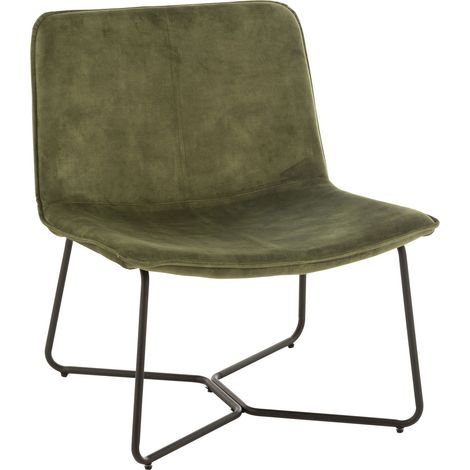 Chaise lounge métal vert Livia L 71cm (1/5)