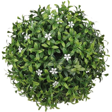 Boule De Fleurs Artificielles - 20 Cm - Décoration Pour Jardin Arrière Terrasse Balcon Mariage Intérieur Extérieur - 1 Pièce (1/5)