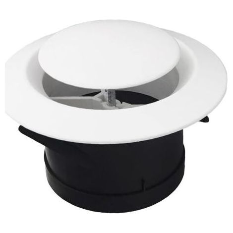 Couvercle pour conduits de ventilation, diffuseur de plafond, soupape d'alimentation d'échappement, prise d'air anémosté, couvercle pour tuyau de ventilation, 100 mm (1/5)