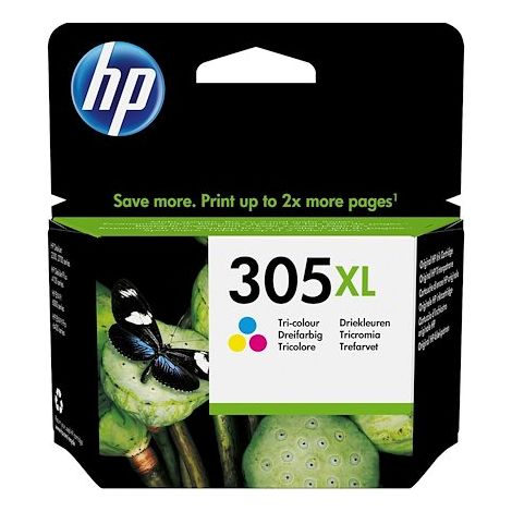 HP 305XL High Yield Tri-color Original Ink Cartridge cartouche d'encre 1 pièce(s) Rendement élevé (XL) Cyan, Magenta, Jaune (1/5)