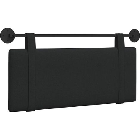 Hanging Headboard Black Fabric vidaXL (1/5)